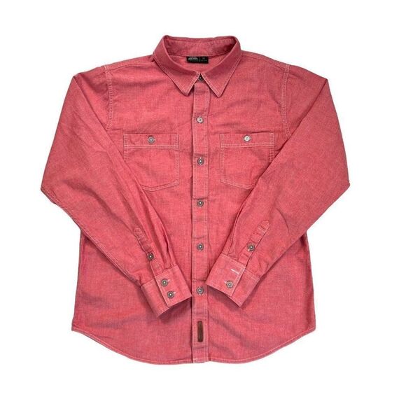 GoLite Shirt Men’s Performance Long Sleeve Button Up Shirt Medium Salmon - Picture 1 of 8